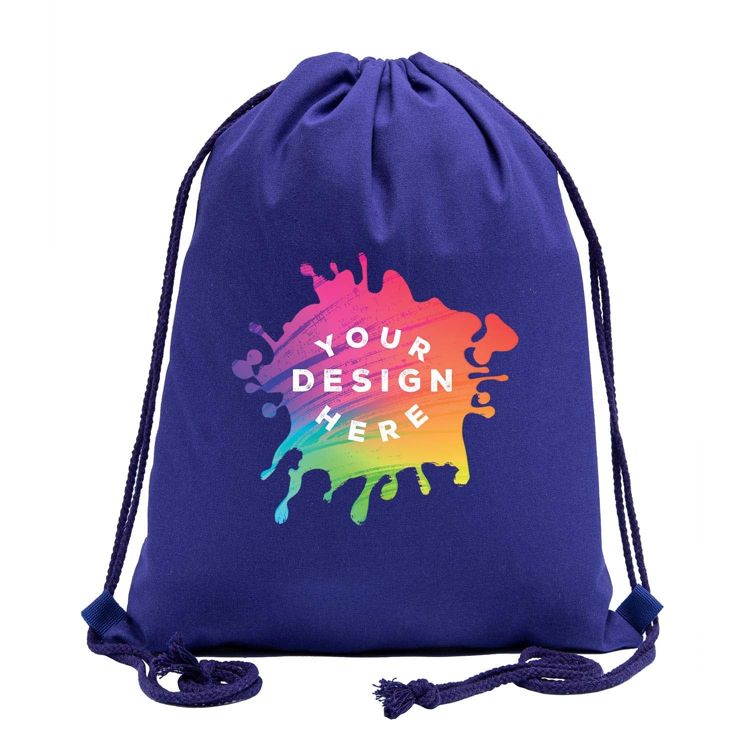Full Color Custom Cotton Drawstring Bag - Mato & Hash