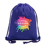 Full Color Custom Cotton Drawstring Bag - Mato & Hash