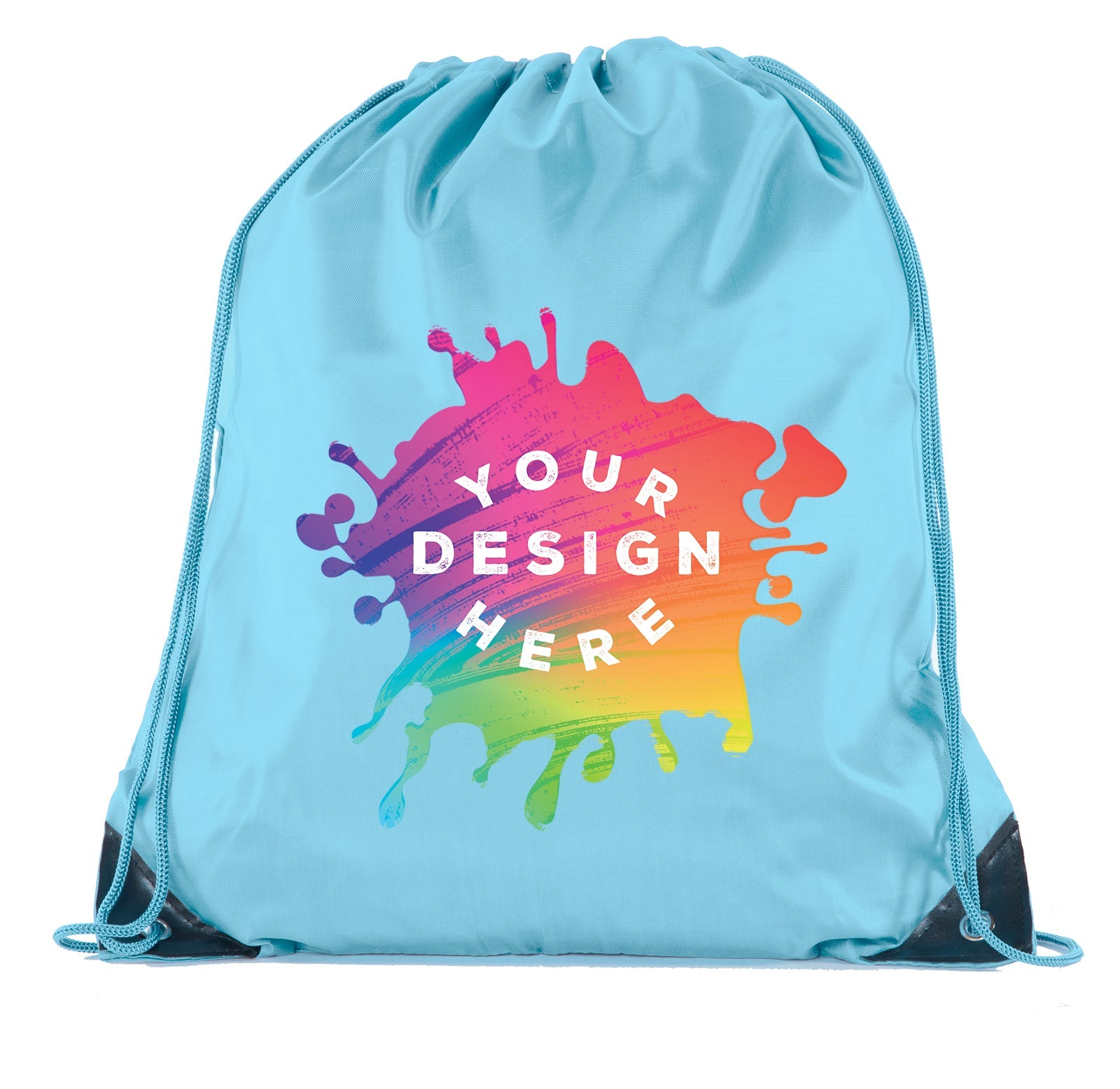 Full Color Custom Polyester Drawstring Bag - Bulk - Mato & Hash