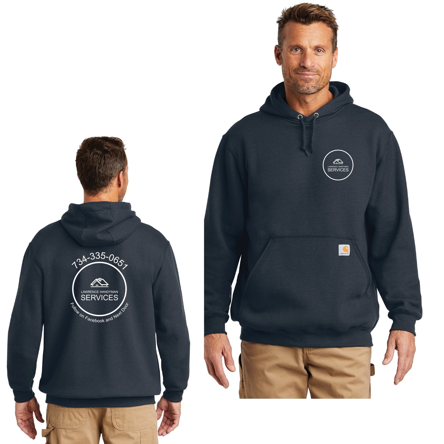 Lawrence Handyman Services Carhartt ® Tall Midweight Hooded Sweatshirt - Mato & Hash