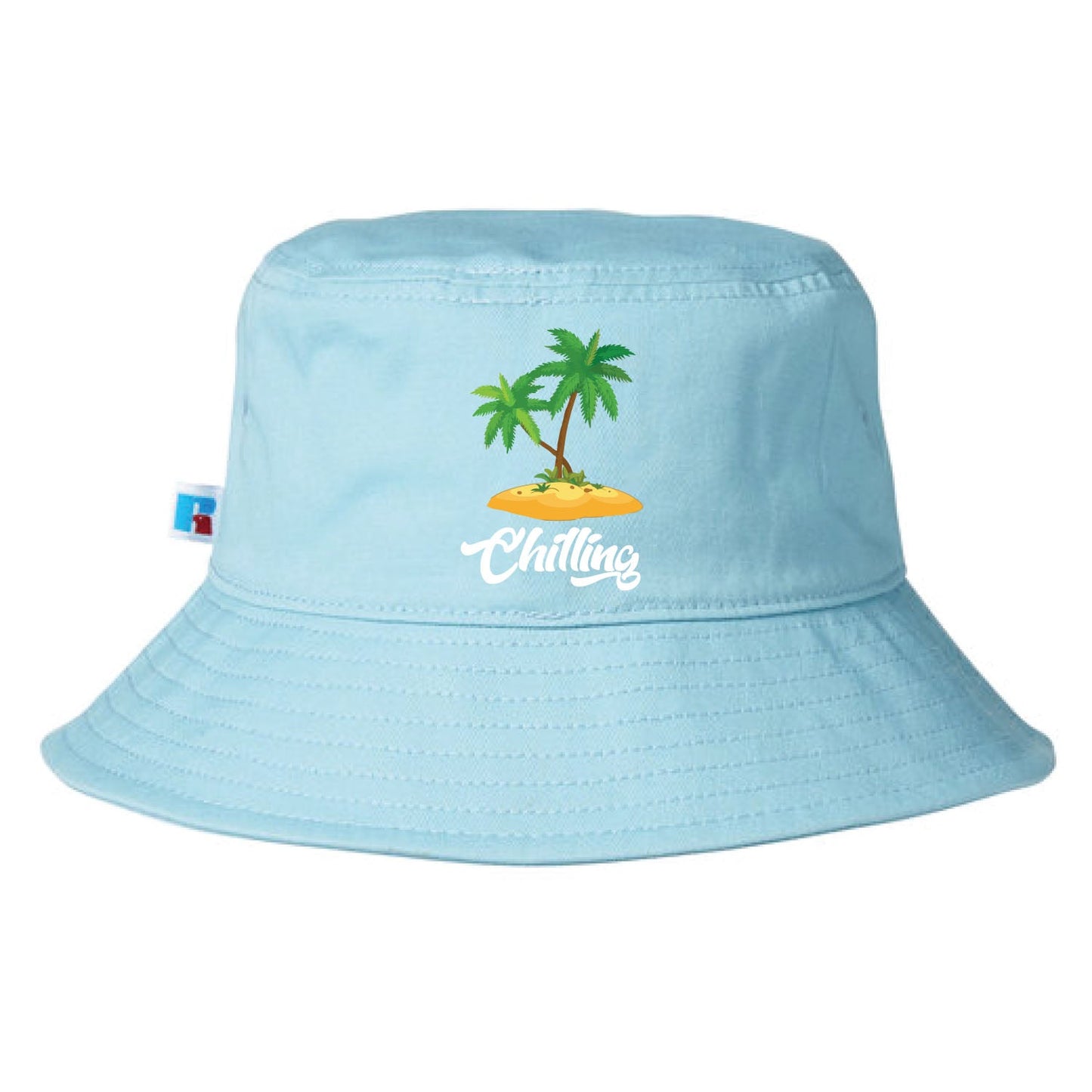 Palm Tree Printed Russell Athletic Core Bucket Hat - Mato & Hash