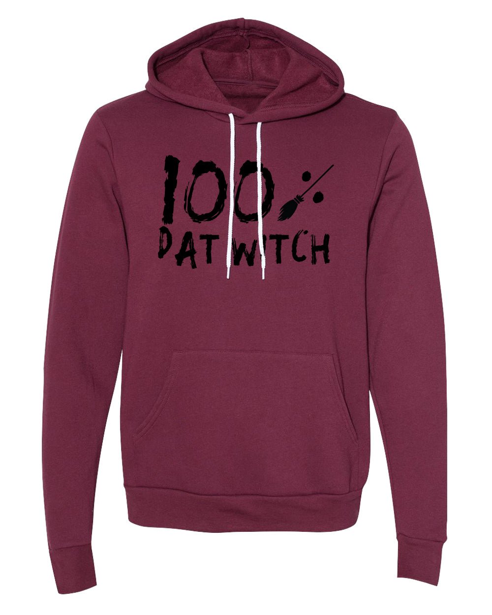Sweater - 100% Dat Witch  Hoodie Cotton, 's Graphic Hoodie, Halloween Hoodie