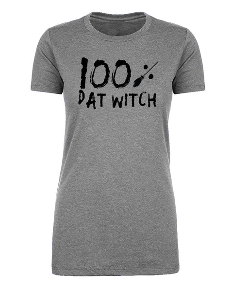 Mato & Hash 100% Dat Witch Unisex Halloween Hoodies Heather Green / Small