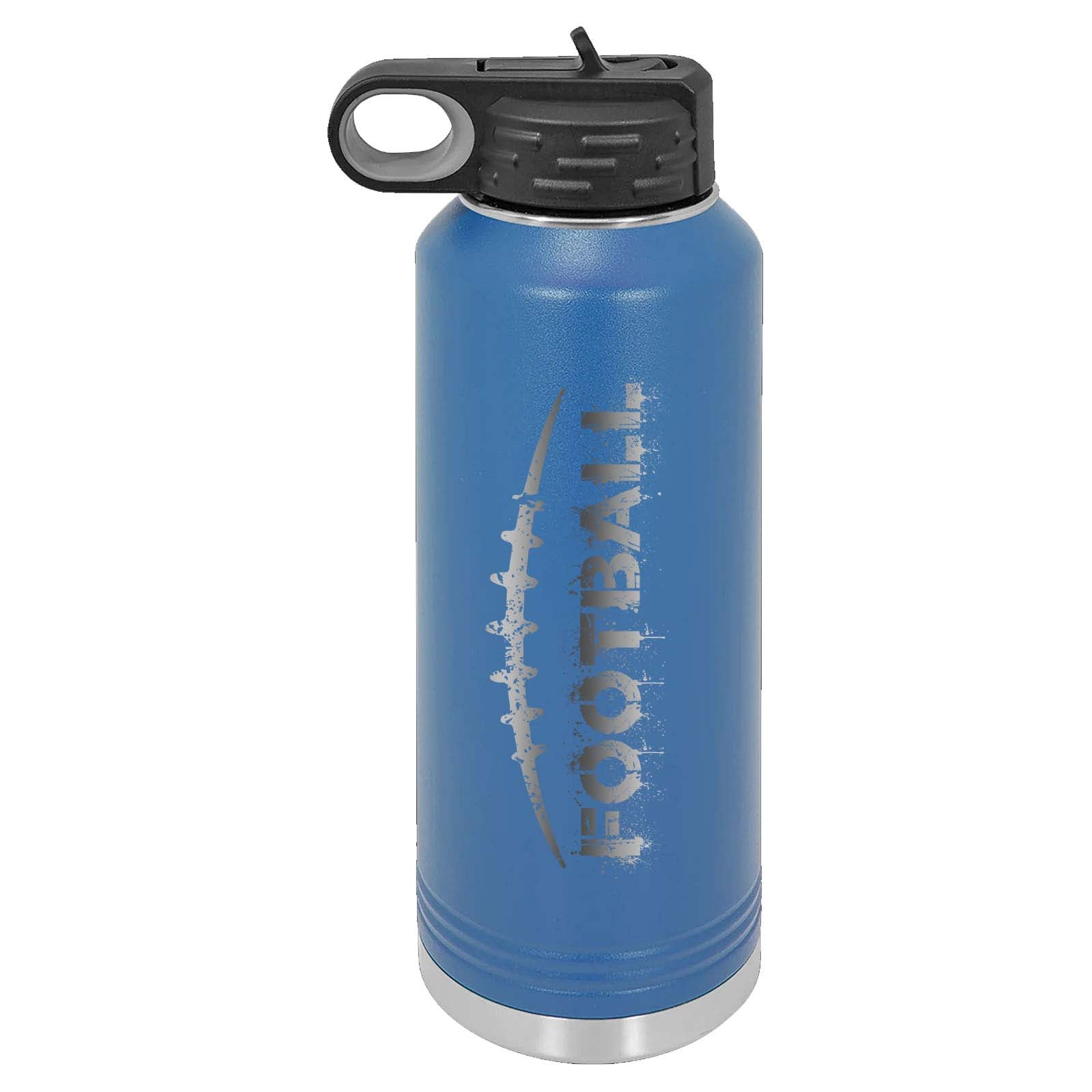 32oz Football Laser Engraved Water Bottle - Mato & Hash