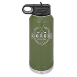 32oz Hockey Coach Laser Engraved Water Bottle - Mato & Hash