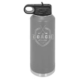 32oz Hockey Coach Laser Engraved Water Bottle - Mato & Hash