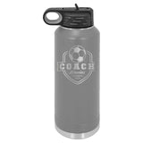 32oz Soccer Coach Laser Engraved Water Bottle - Mato & Hash