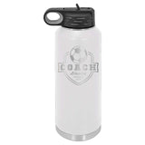 32oz Soccer Coach Laser Engraved Water Bottle - Mato & Hash