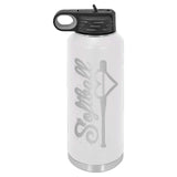 32oz Softball Laser Engraved Water Bottle - Mato & Hash