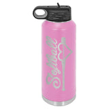 32oz Softball Laser Engraved Water Bottle - Mato & Hash