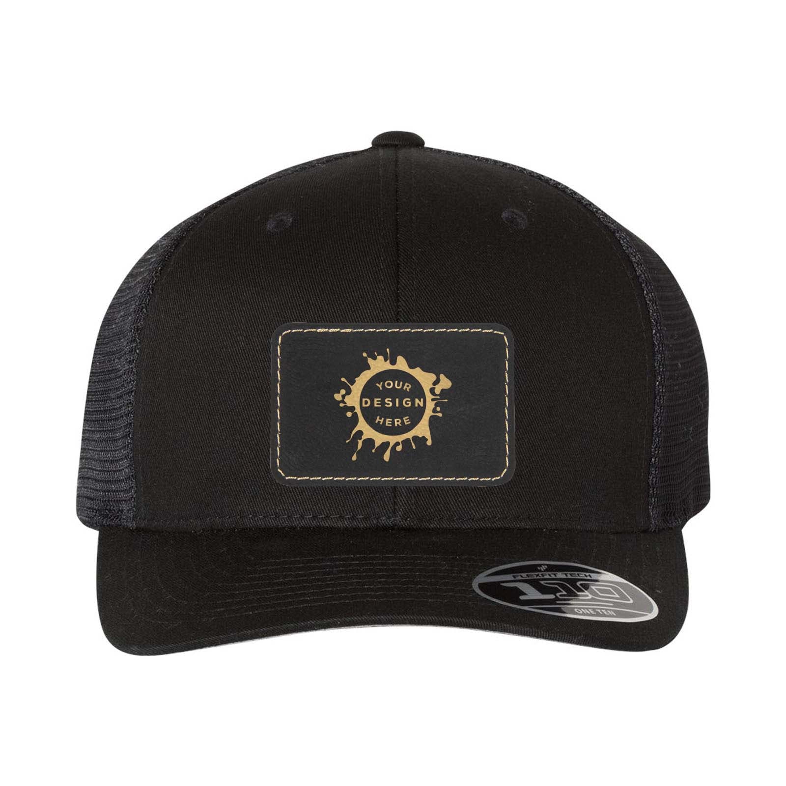Flexfit 110M Trucker Mesh-Back Cap with Laser Engraved Patch