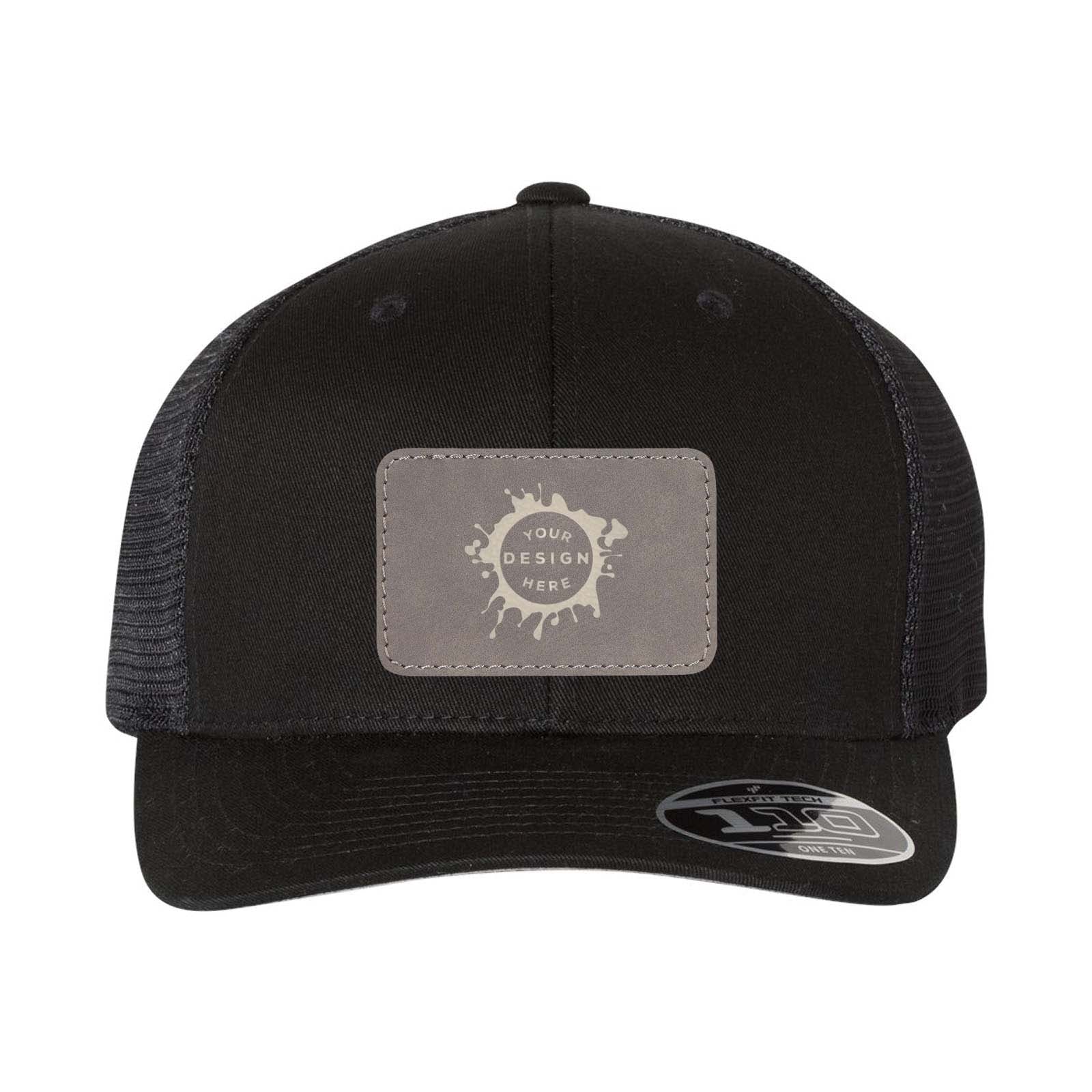 Flexfit 110M Trucker Mesh-Back Cap with Laser Engraved Patch