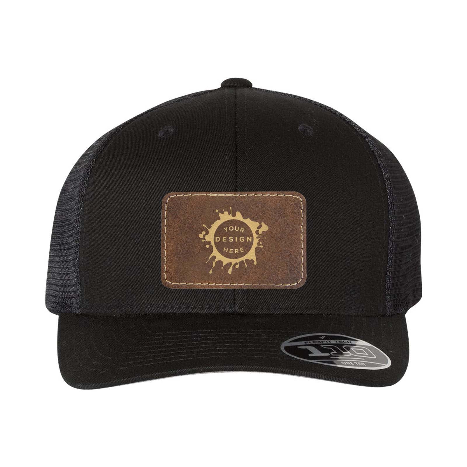 Flexfit 110M Trucker Mesh-Back Cap with Laser Engraved Patch