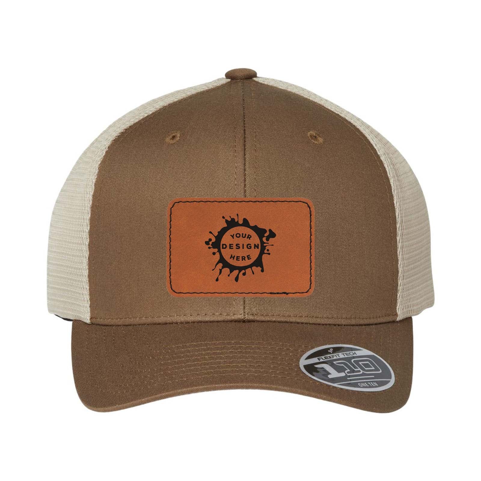 Flexfit 110M Trucker Mesh-Back Cap with Laser Engraved Patch