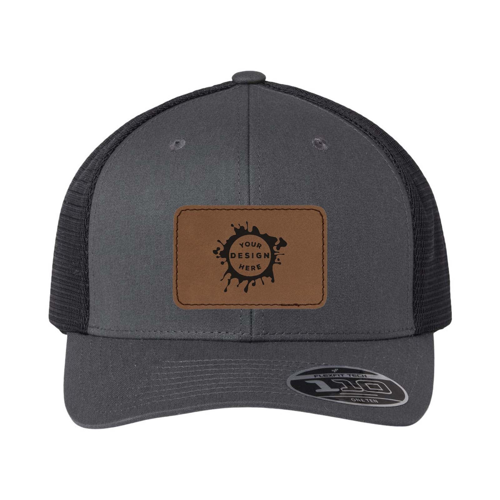 Flexfit 110M Trucker Mesh-Back Cap with Laser Engraved Patch