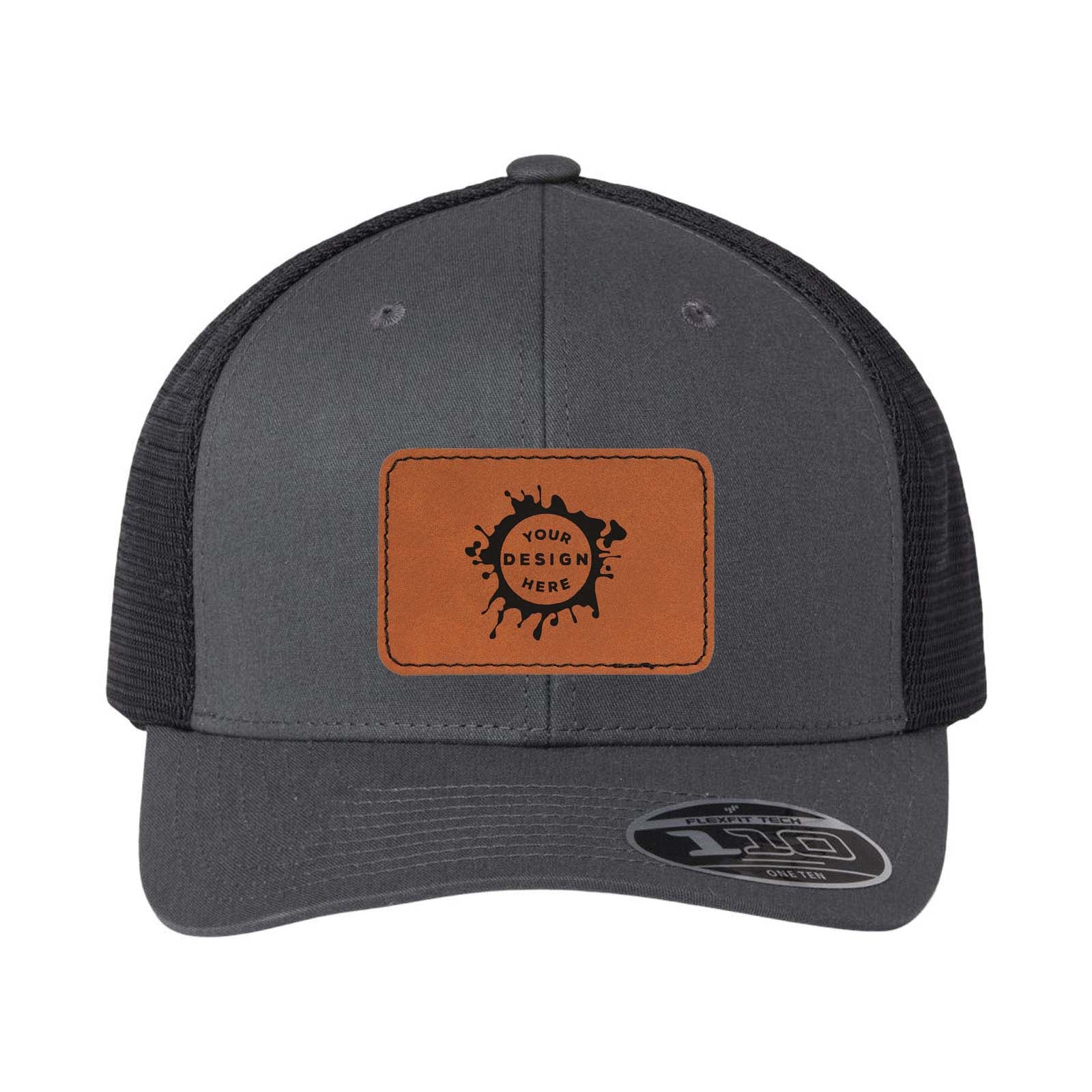Flexfit 110M Trucker Mesh-Back Cap with Laser Engraved Patch