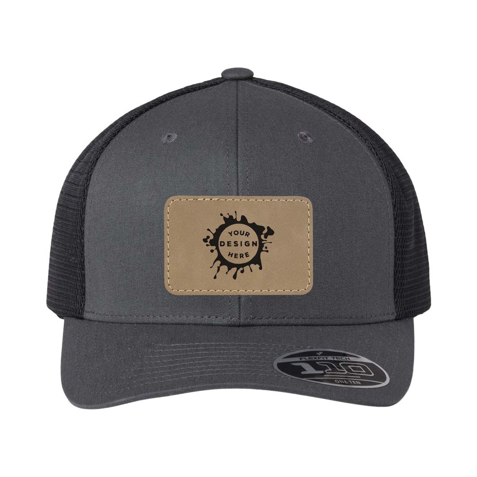 Flexfit 110M Trucker Mesh-Back Cap with Laser Engraved Patch