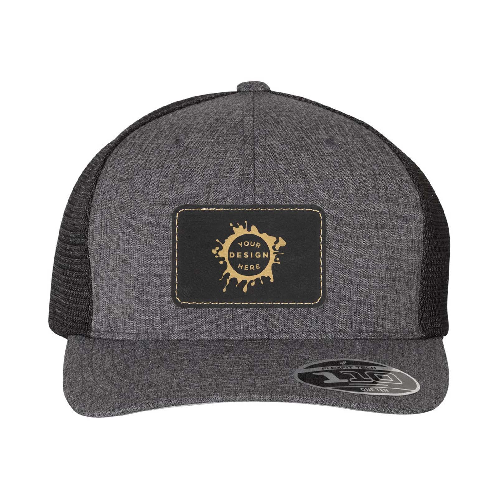 Flexfit 110M Trucker Mesh-Back Cap with Laser Engraved Patch