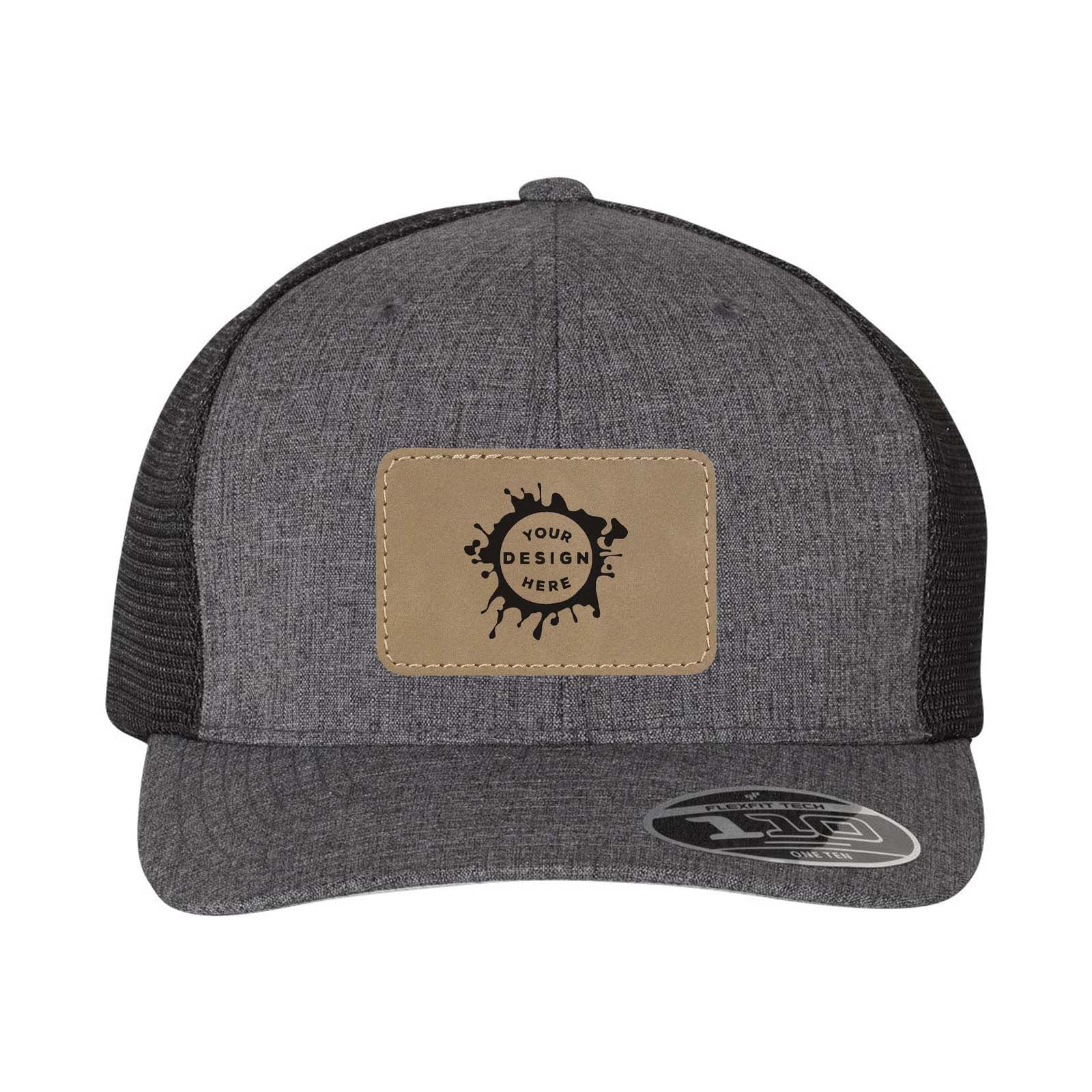 Flexfit 110M Trucker Mesh-Back Cap with Laser Engraved Patch