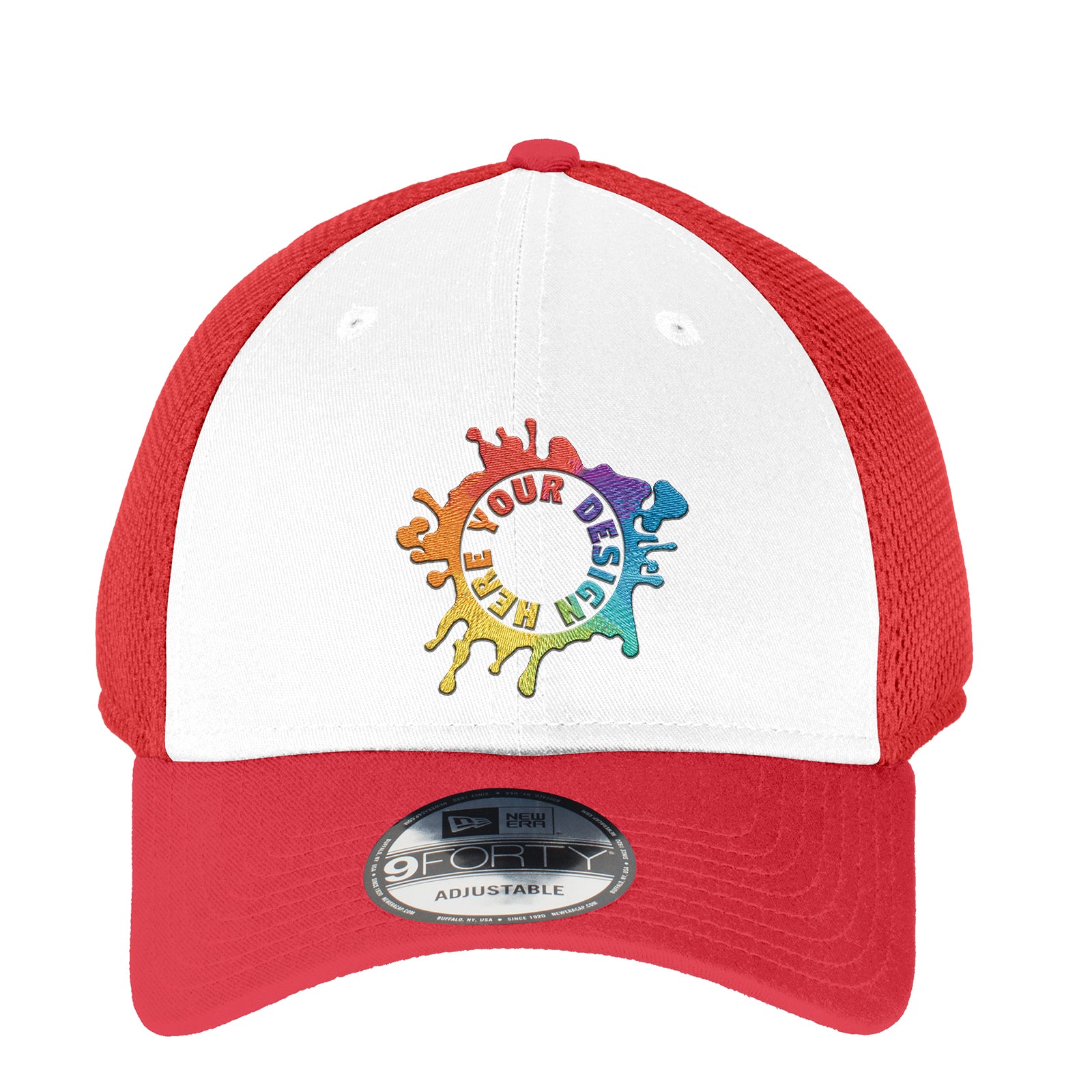 New Era® Snapback Contrast Front Mesh Cap Embroidery