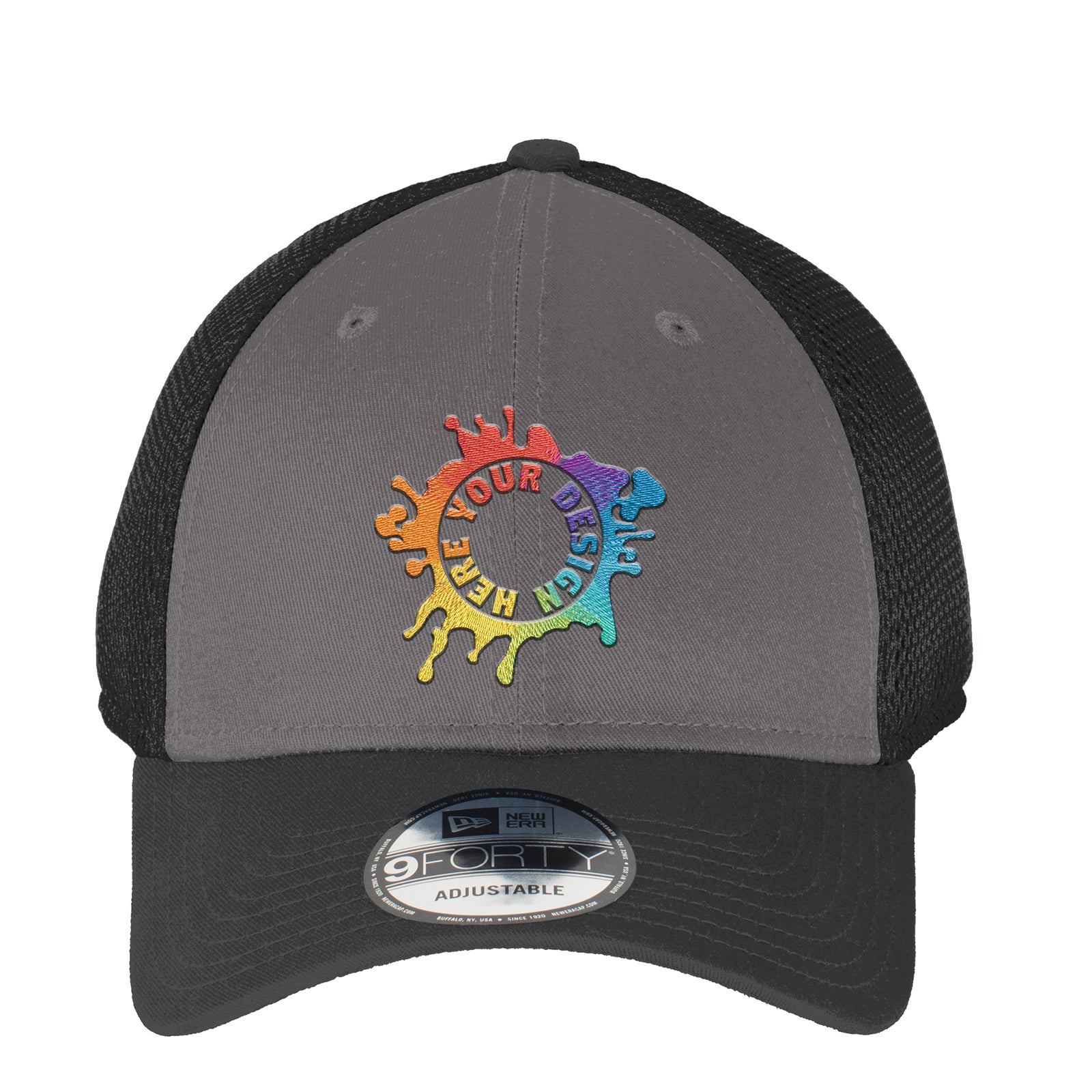 New Era® Snapback Contrast Front Mesh Cap Embroidery