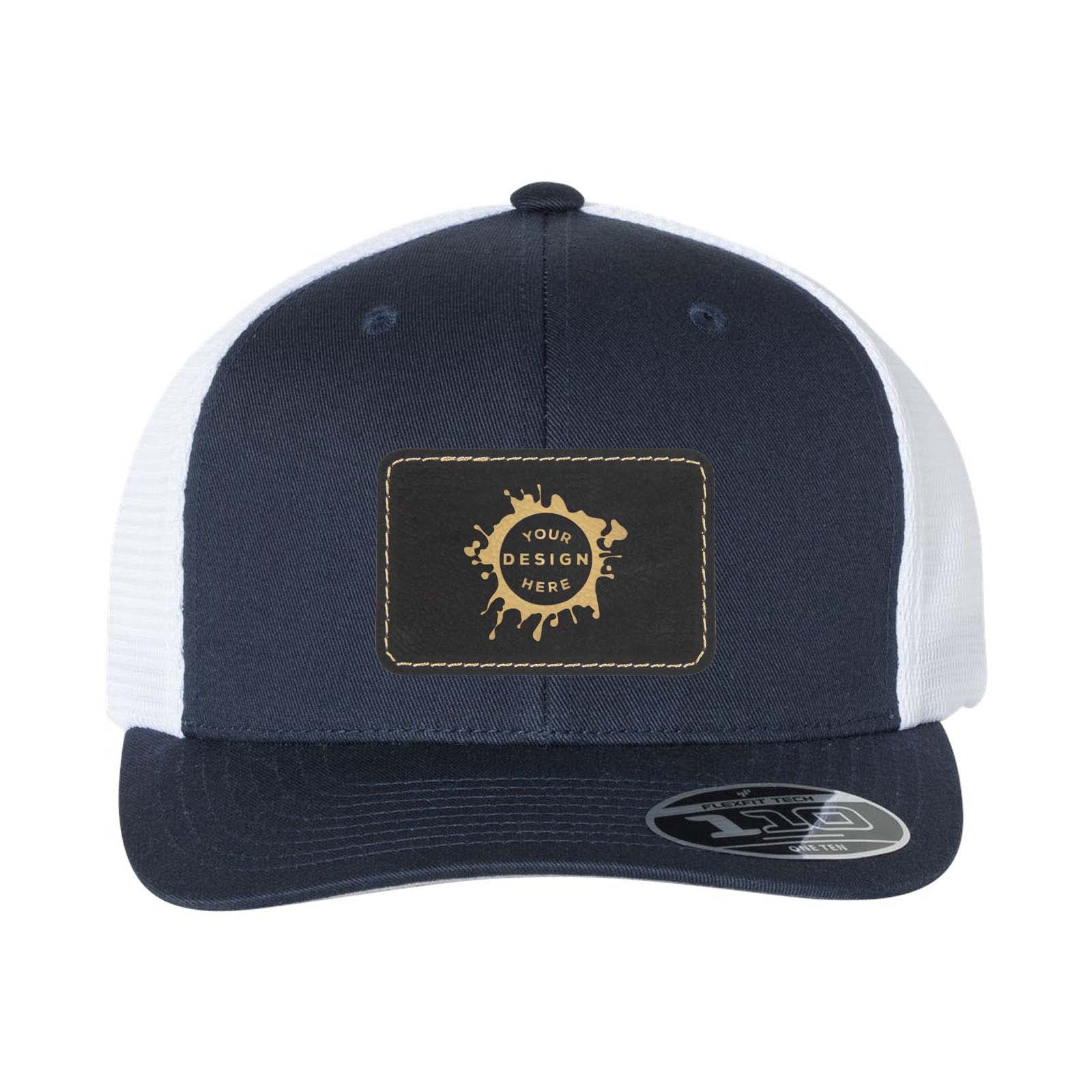 Flexfit 110M Trucker Mesh-Back Cap with Laser Engraved Patch