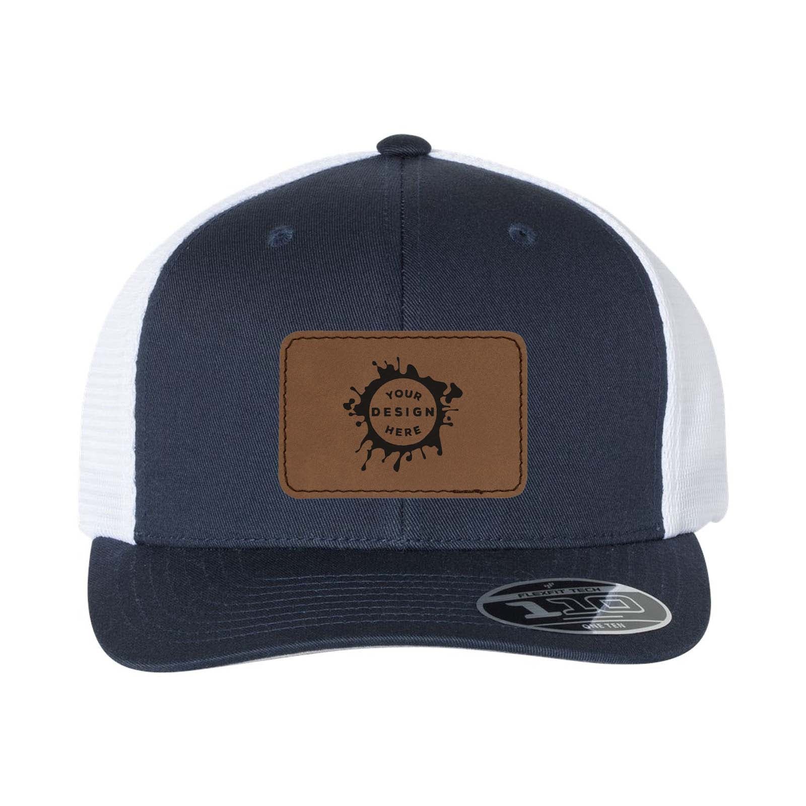 Flexfit 110M Trucker Mesh-Back Cap with Laser Engraved Patch