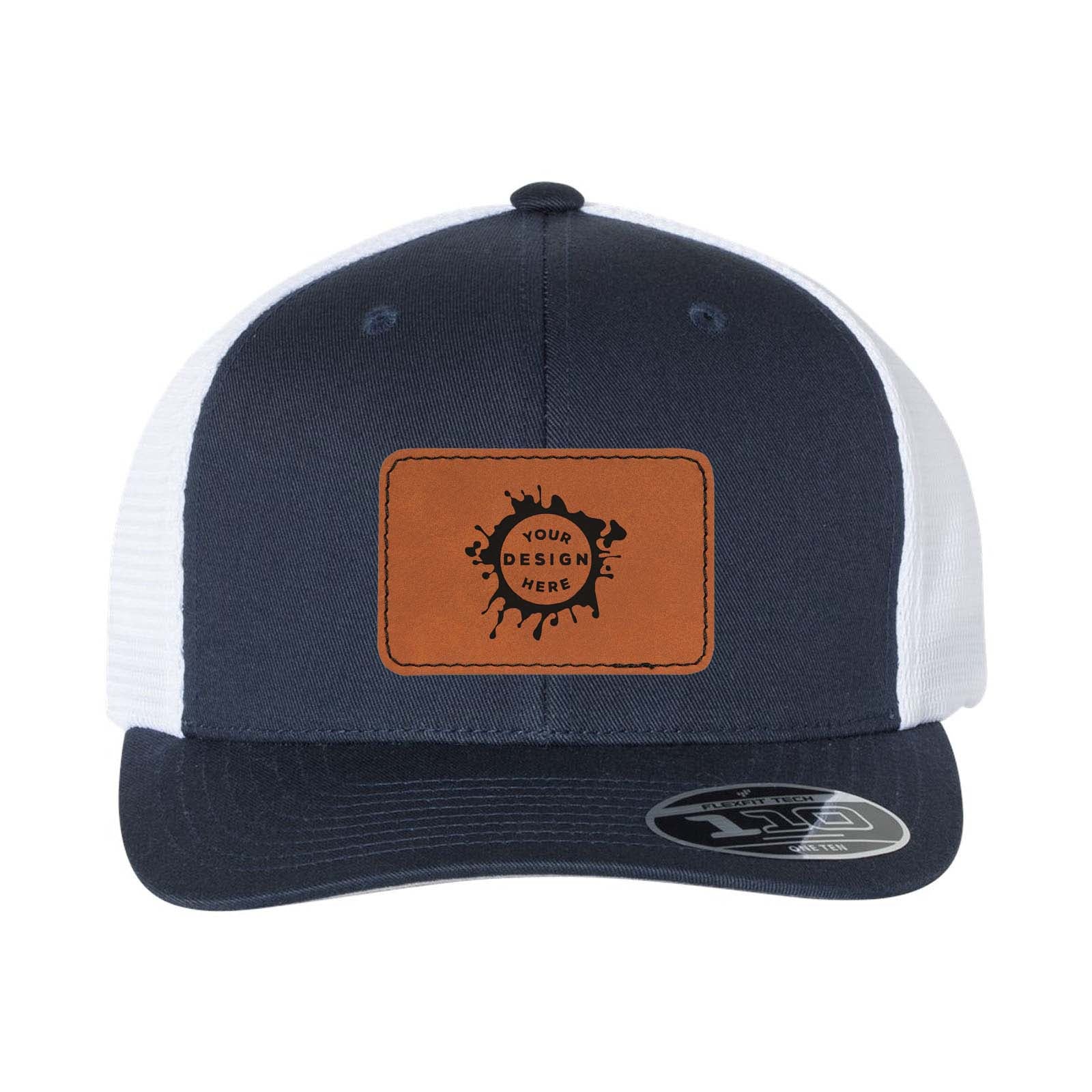 Flexfit 110M Trucker Mesh-Back Cap with Laser Engraved Patch