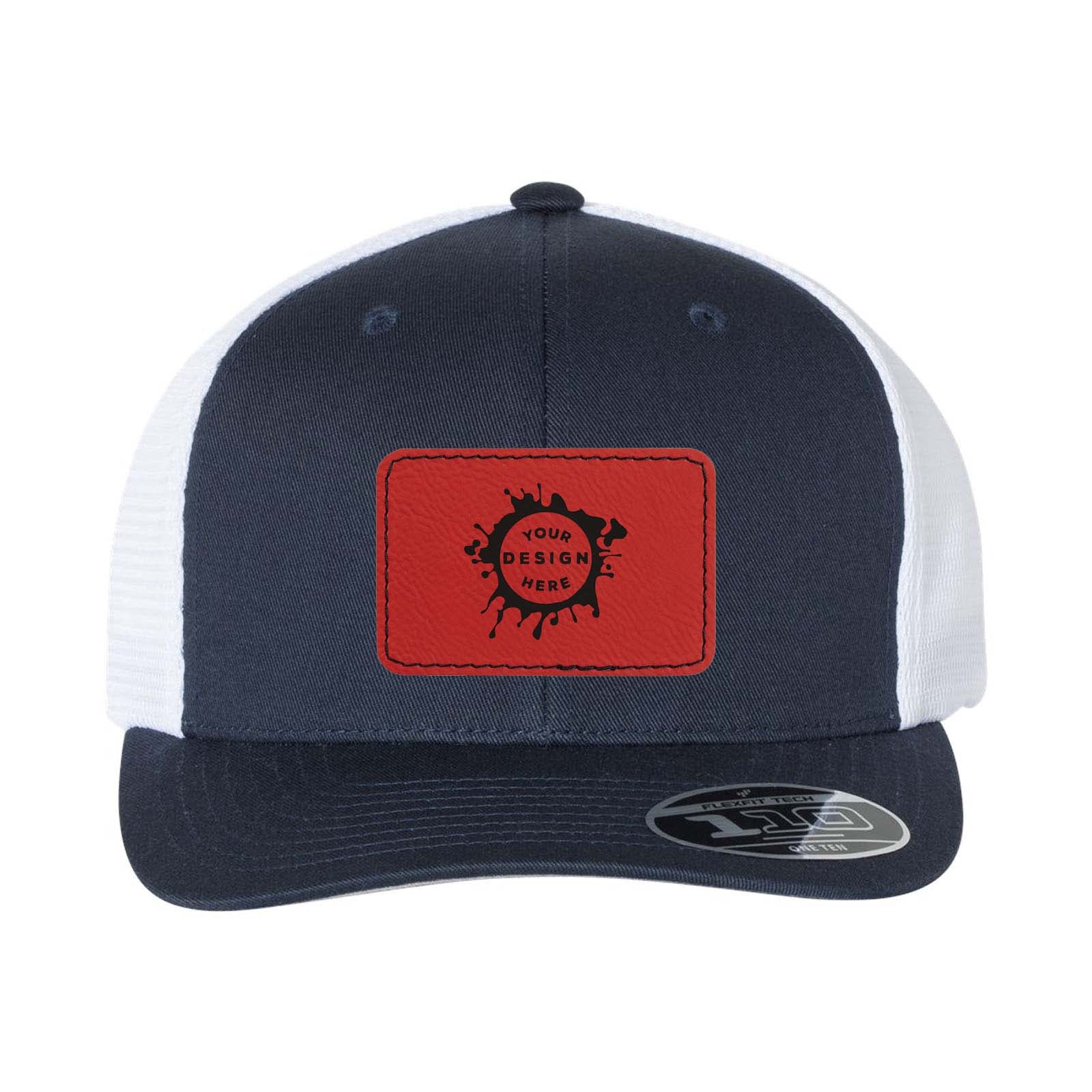 Flexfit 110M Trucker Mesh-Back Cap with Laser Engraved Patch