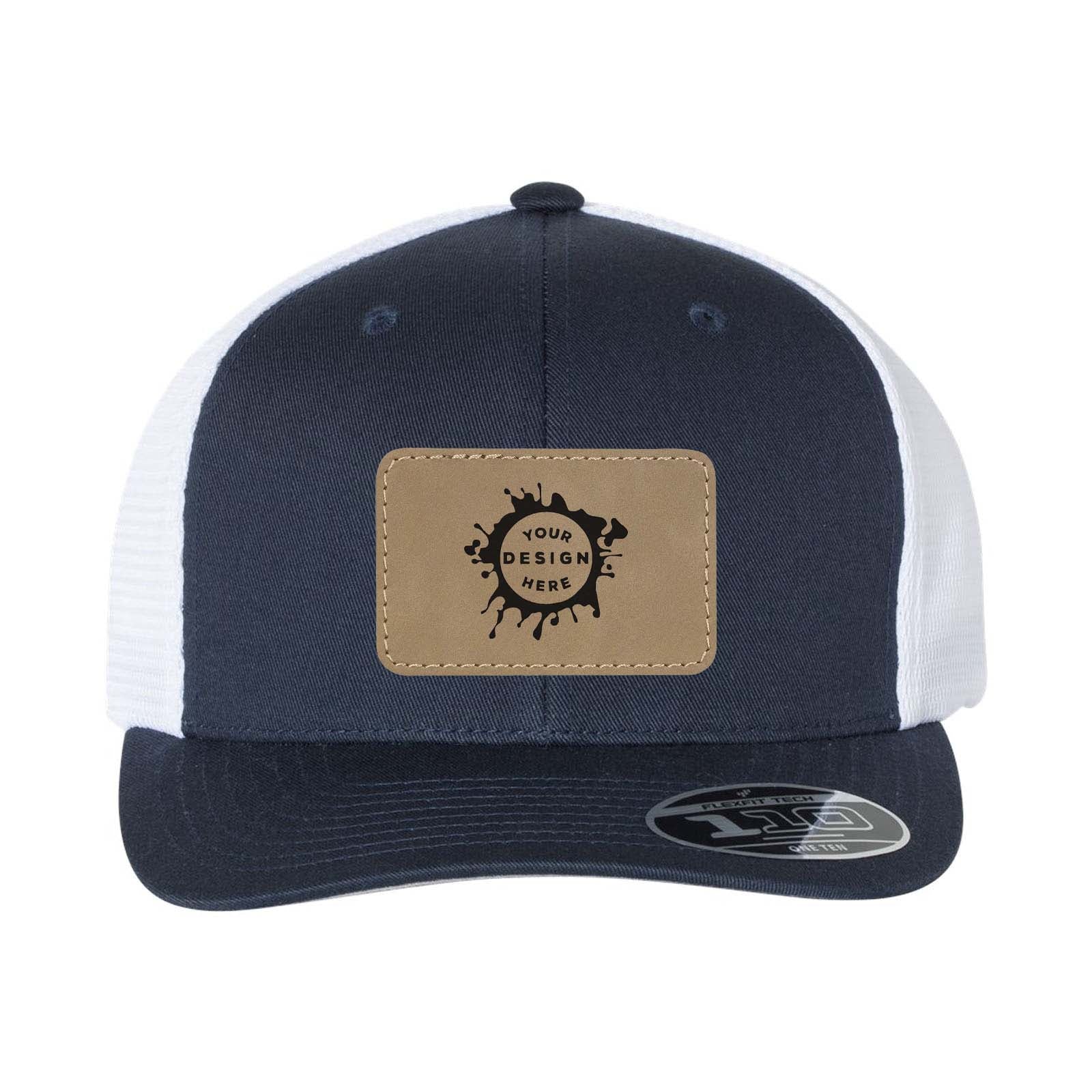 Flexfit 110M Trucker Mesh-Back Cap with Laser Engraved Patch