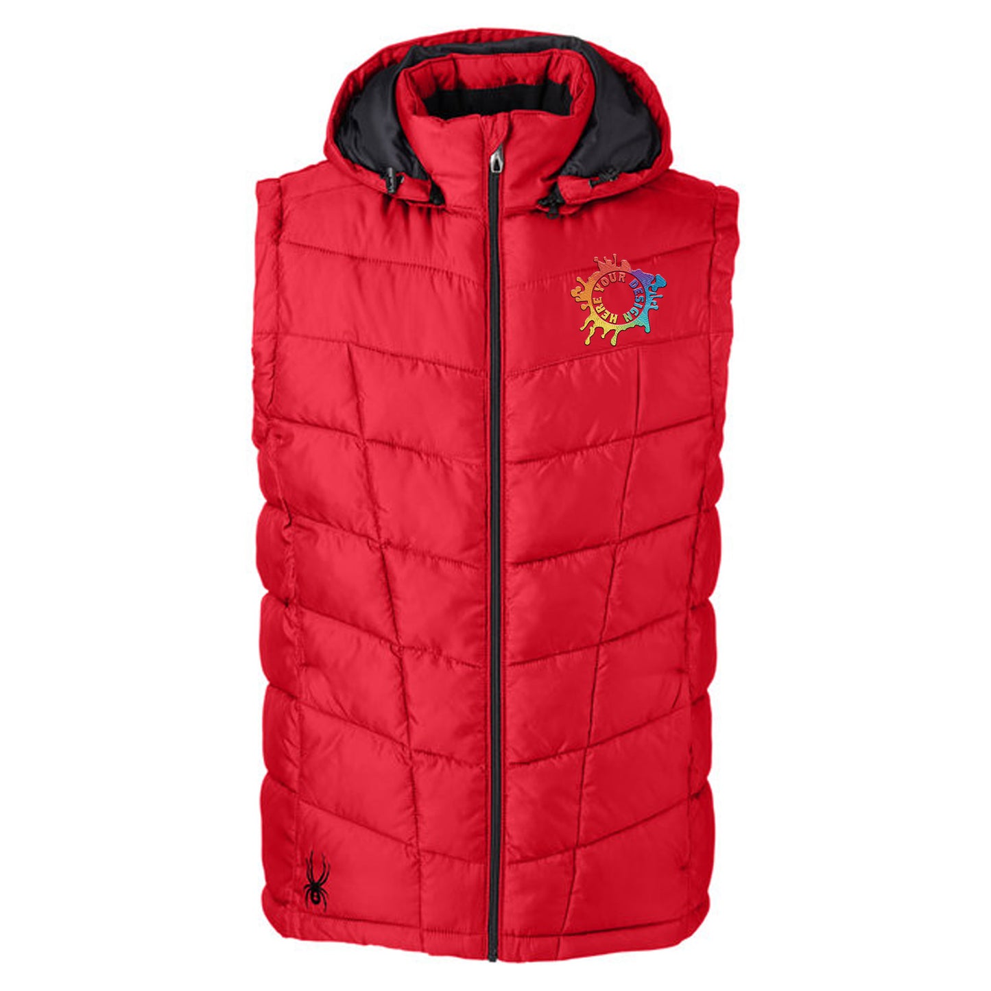 Spyder Men's Pelmo Puffer Vest Embroidery