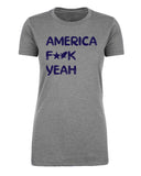 America F Yeah! Star & Eagle Womens 4th of July T Shirts