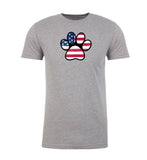 American Flag Dark Paw Print Unisex 4th of July T Shirts - Mato & Hash