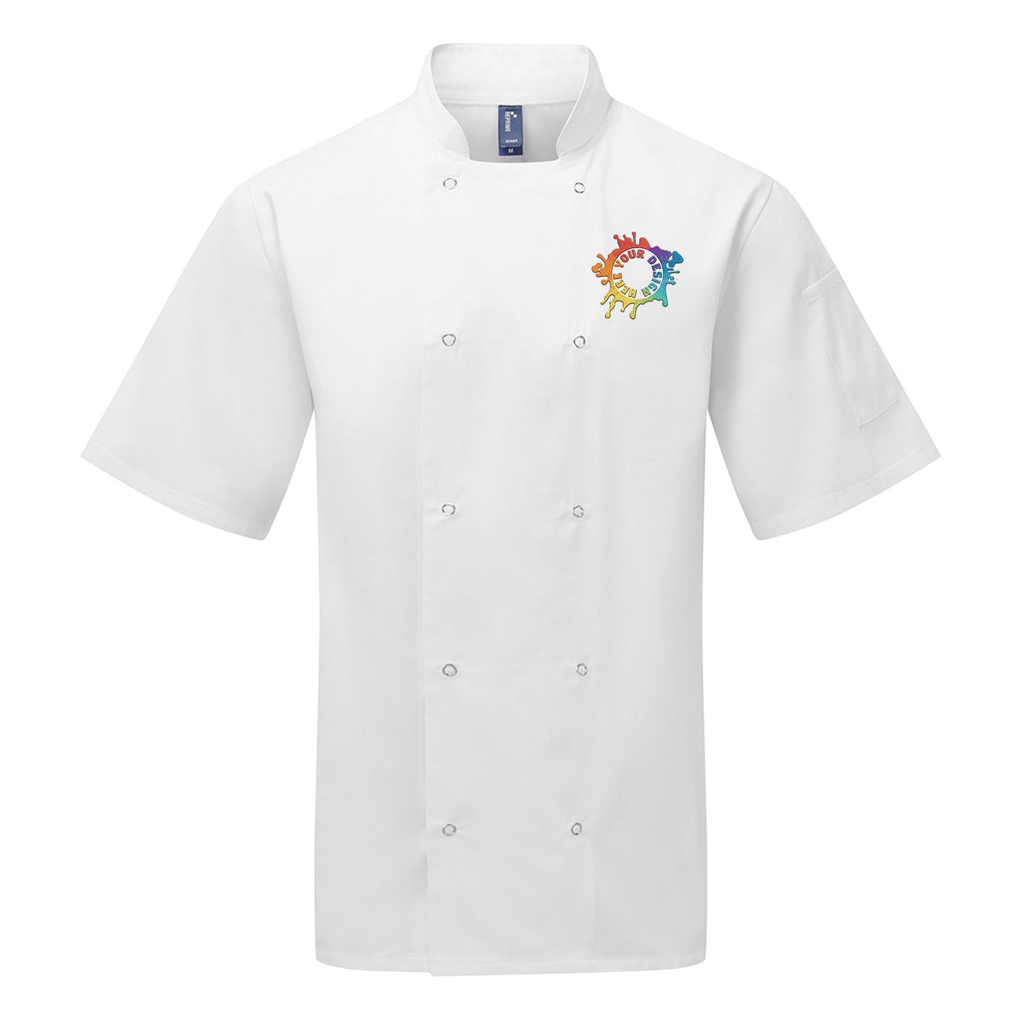 Artisan Collection by Reprime Unisex Studded Front Short-Sleeve Chef's Coat - Mato & Hash