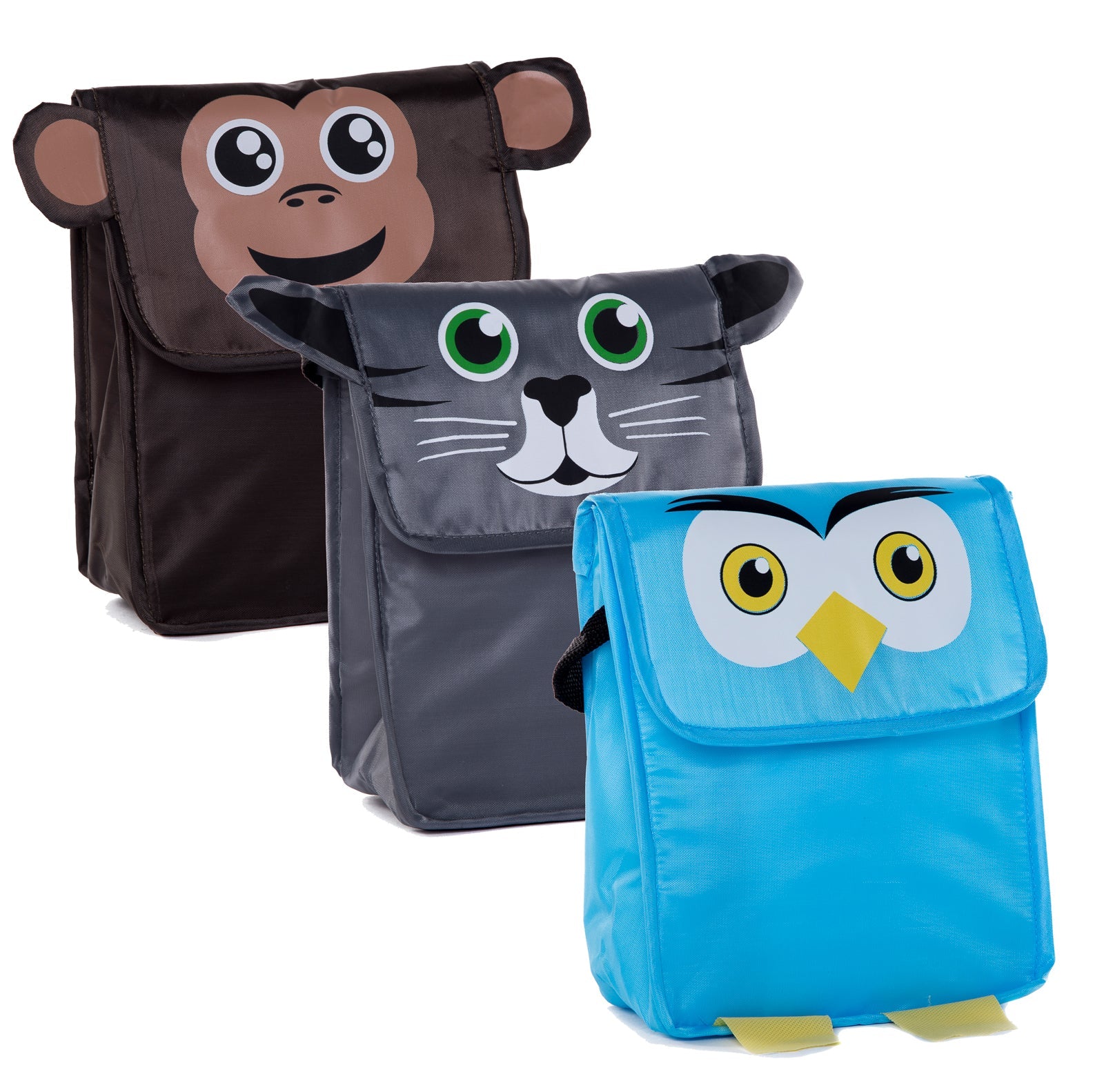 Assorted Animals - Kids Lightweight/Insulated Lunch Bag w/ Strap - Mato & Hash