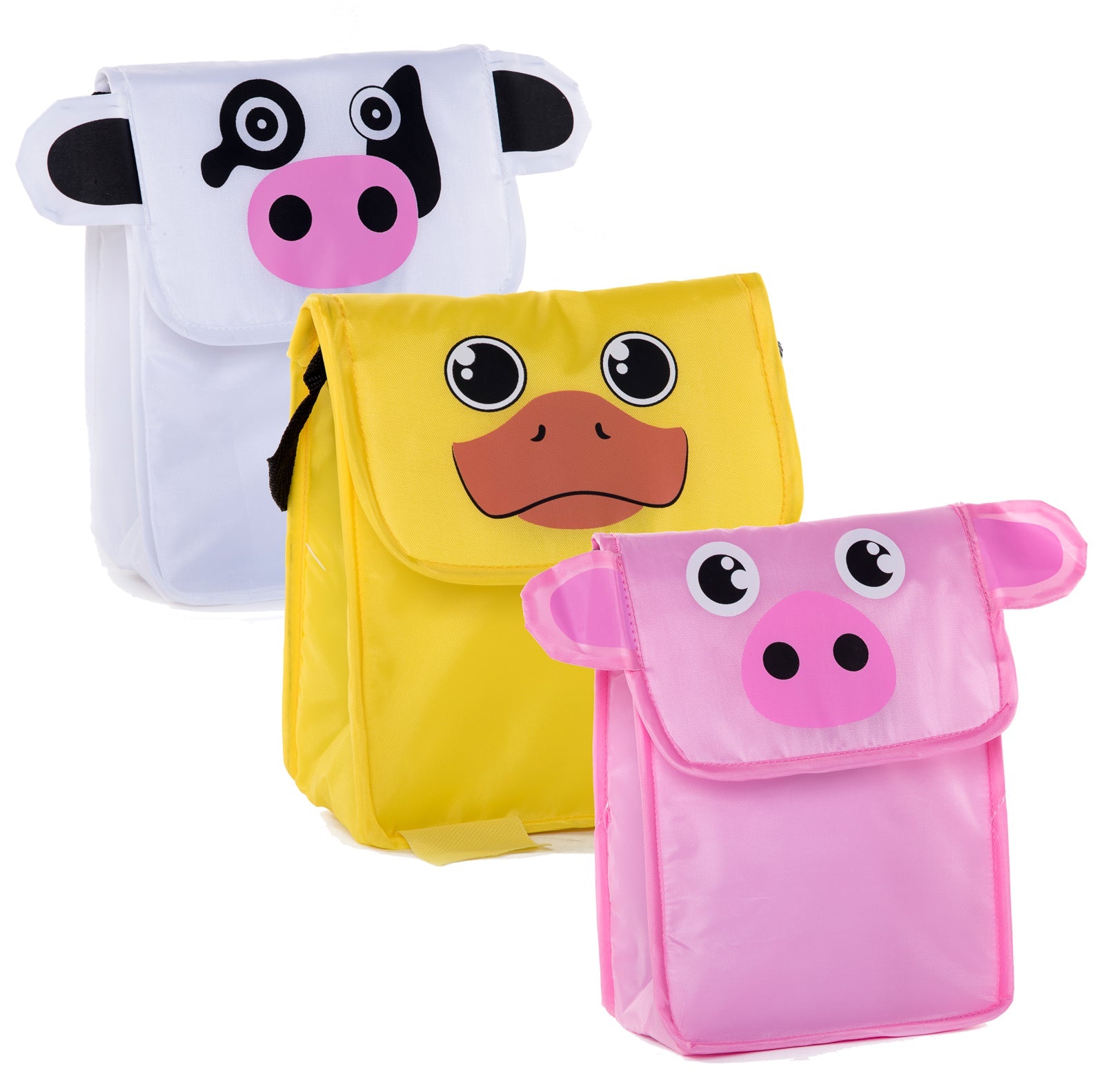 Assorted Animals - Kids Lightweight/Insulated Lunch Bag w/ Strap - Mato & Hash