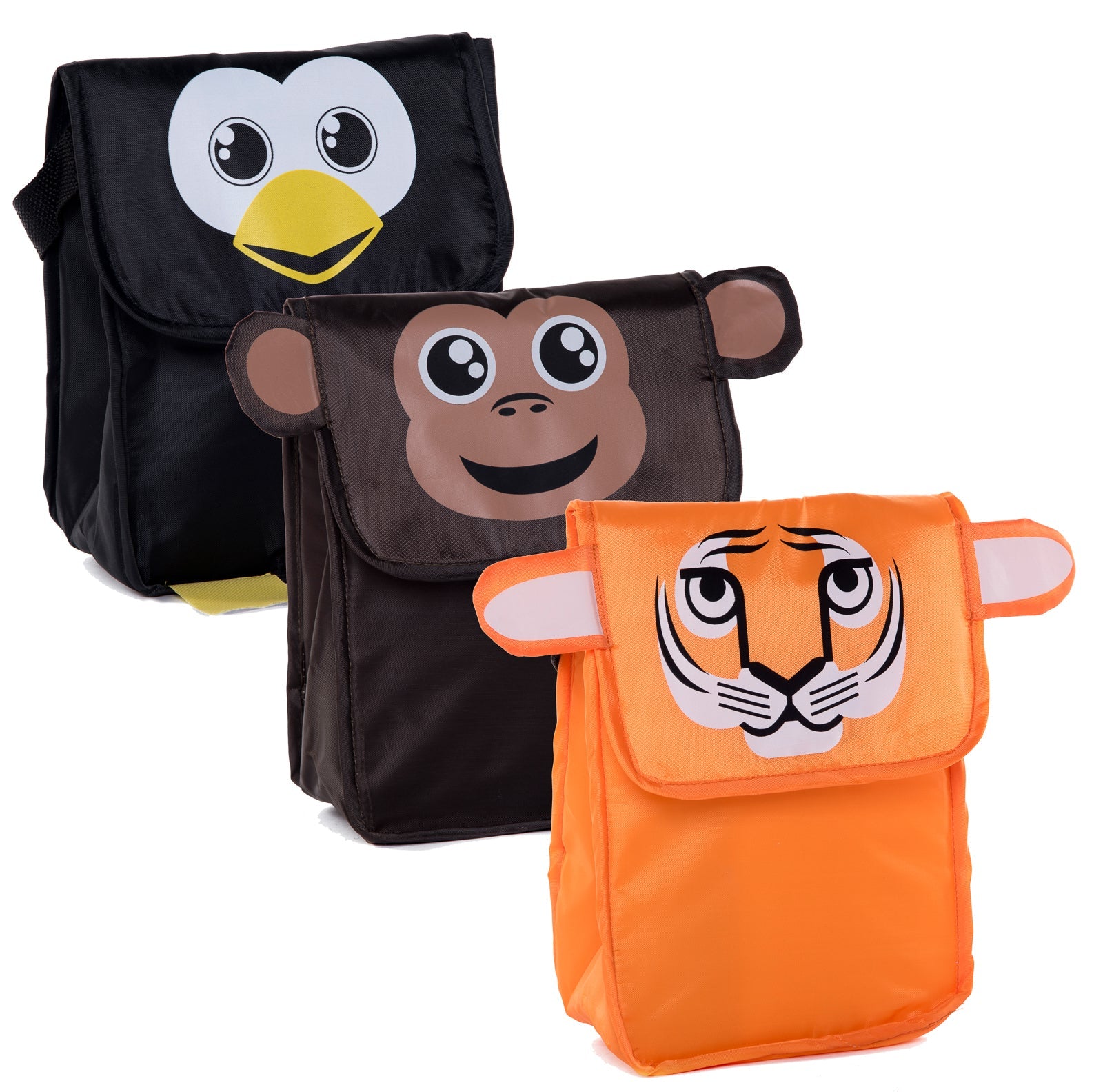 Assorted Animals - Kids Lightweight/Insulated Lunch Bag w/ Strap - Mato & Hash