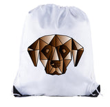 Assorted Geometric Animals Polyester Drawstring Bag - Mato & Hash