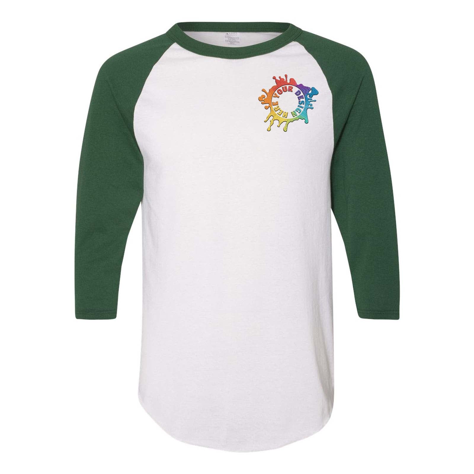 Augusta Sportswear Three-Quarter Raglan Sleeve Baseball Jersey Embroidery - Mato & Hash