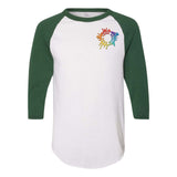 Augusta Sportswear Three-Quarter Raglan Sleeve Baseball Jersey Embroidery - Mato & Hash