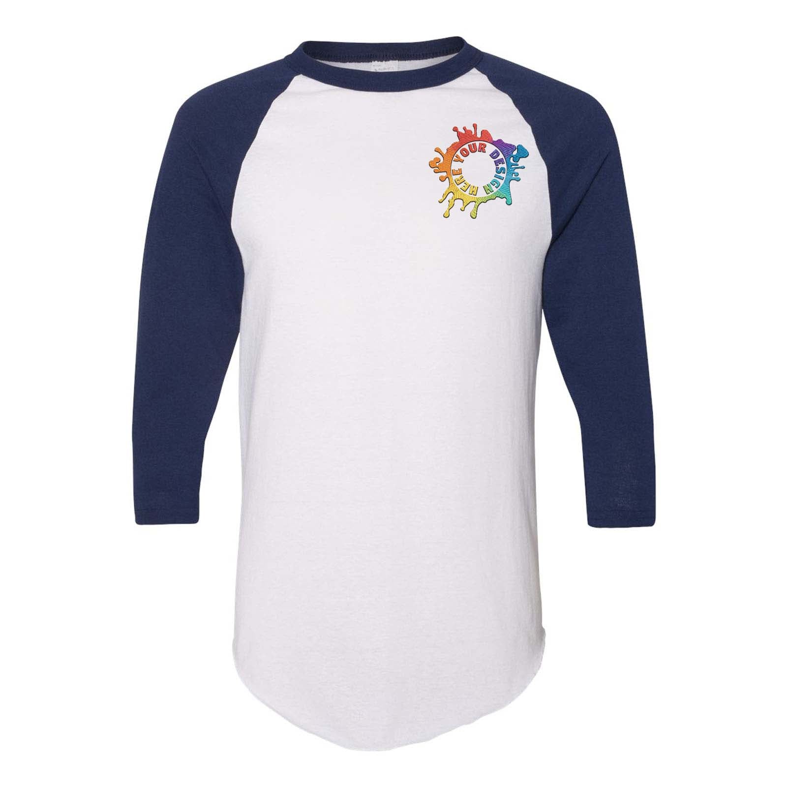 Augusta Sportswear Three-Quarter Raglan Sleeve Baseball Jersey Embroidery - Mato & Hash