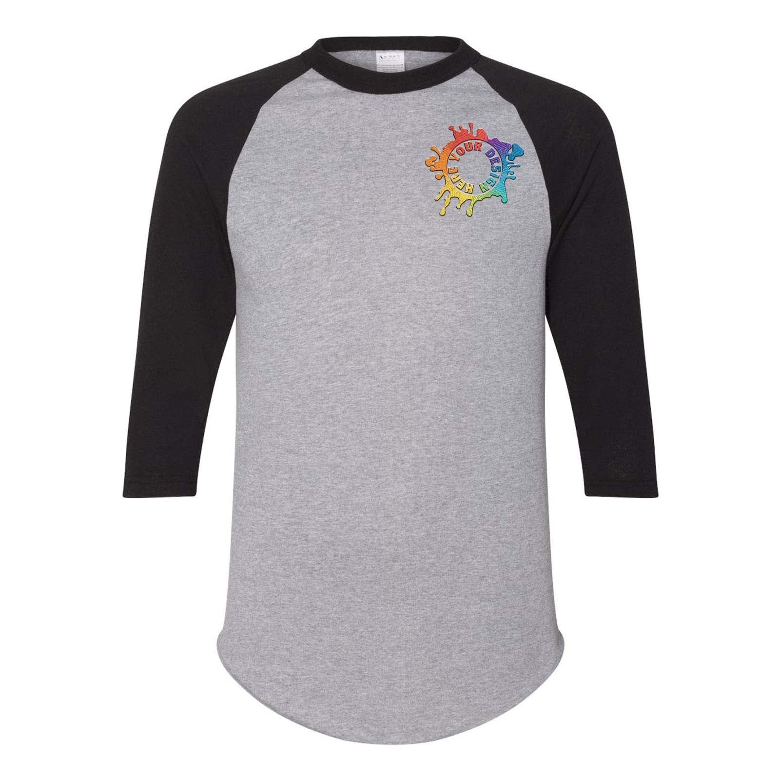 Augusta Sportswear Three-Quarter Raglan Sleeve Baseball Jersey Embroidery - Mato & Hash
