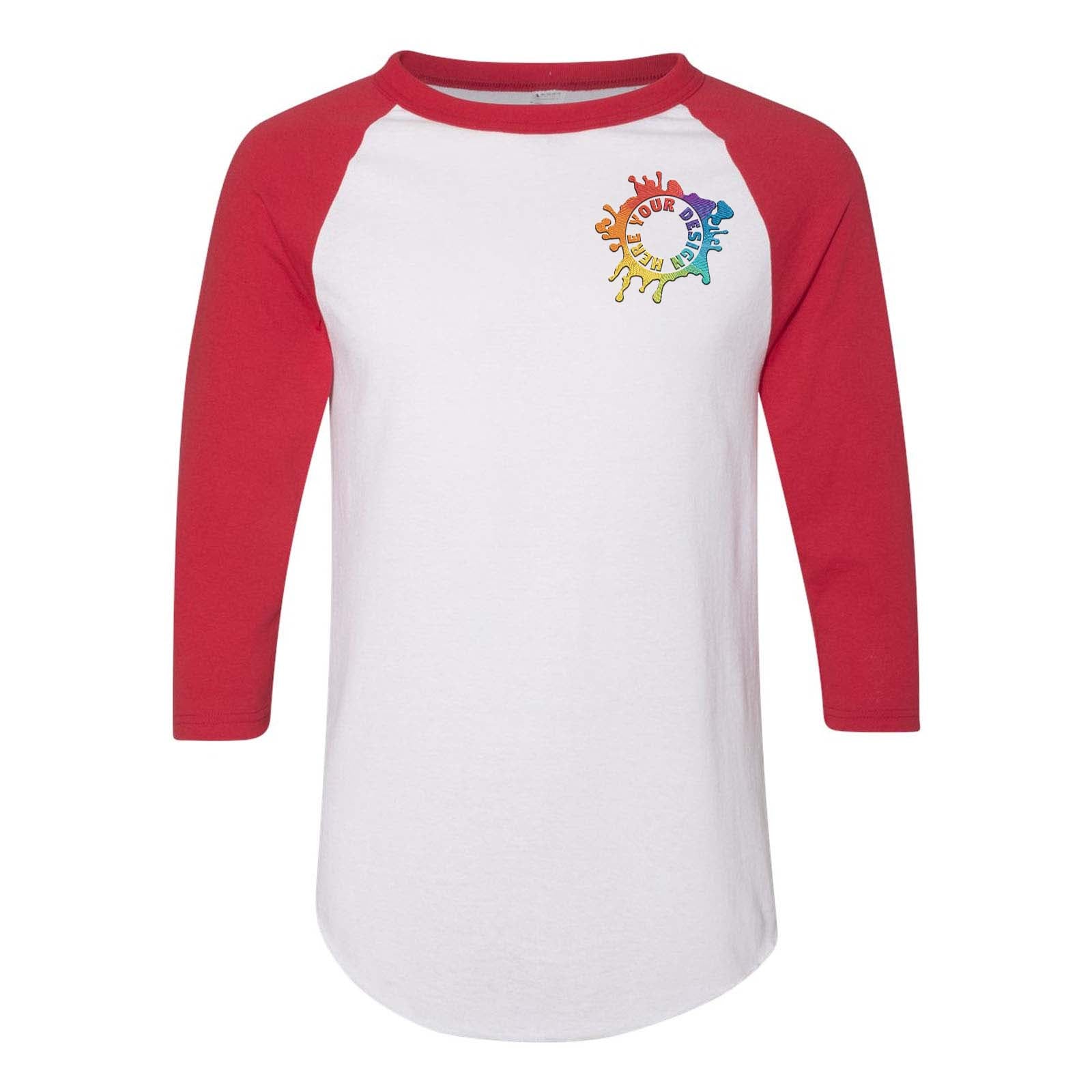 Augusta Sportswear Three-Quarter Raglan Sleeve Baseball Jersey Embroidery - Mato & Hash