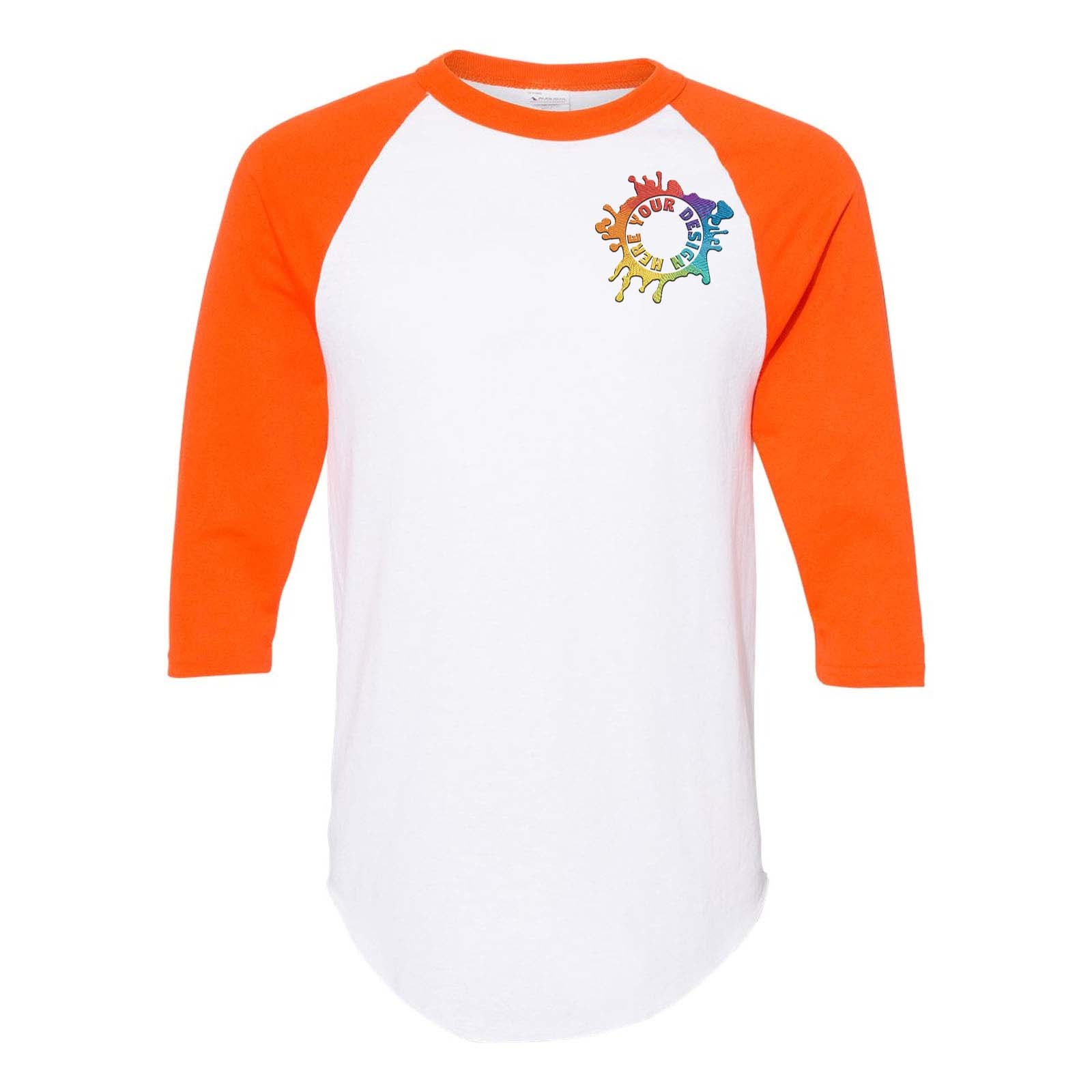 Augusta Sportswear Three-Quarter Raglan Sleeve Baseball Jersey Embroidery - Mato & Hash