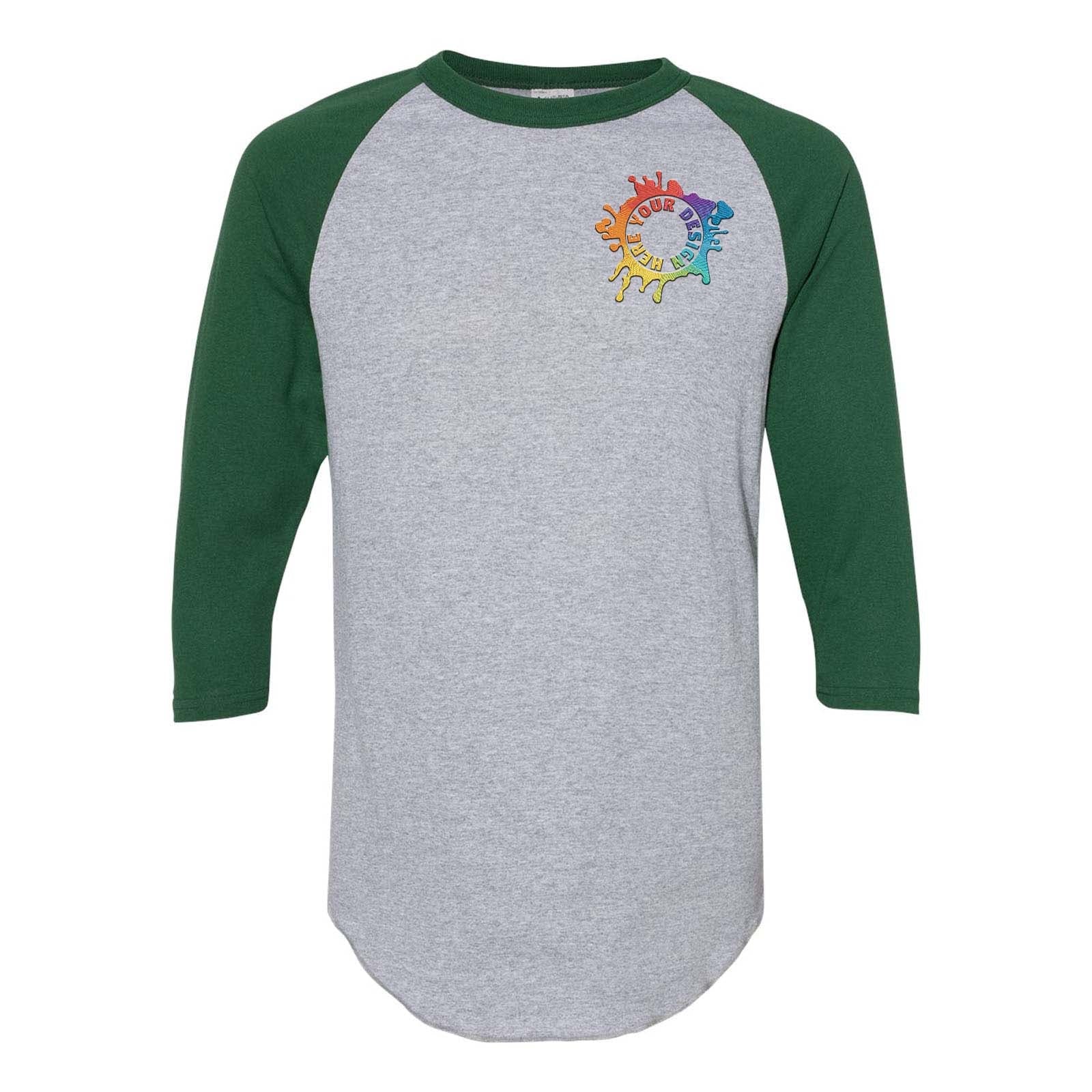 Augusta Sportswear Three-Quarter Raglan Sleeve Baseball Jersey Embroidery - Mato & Hash