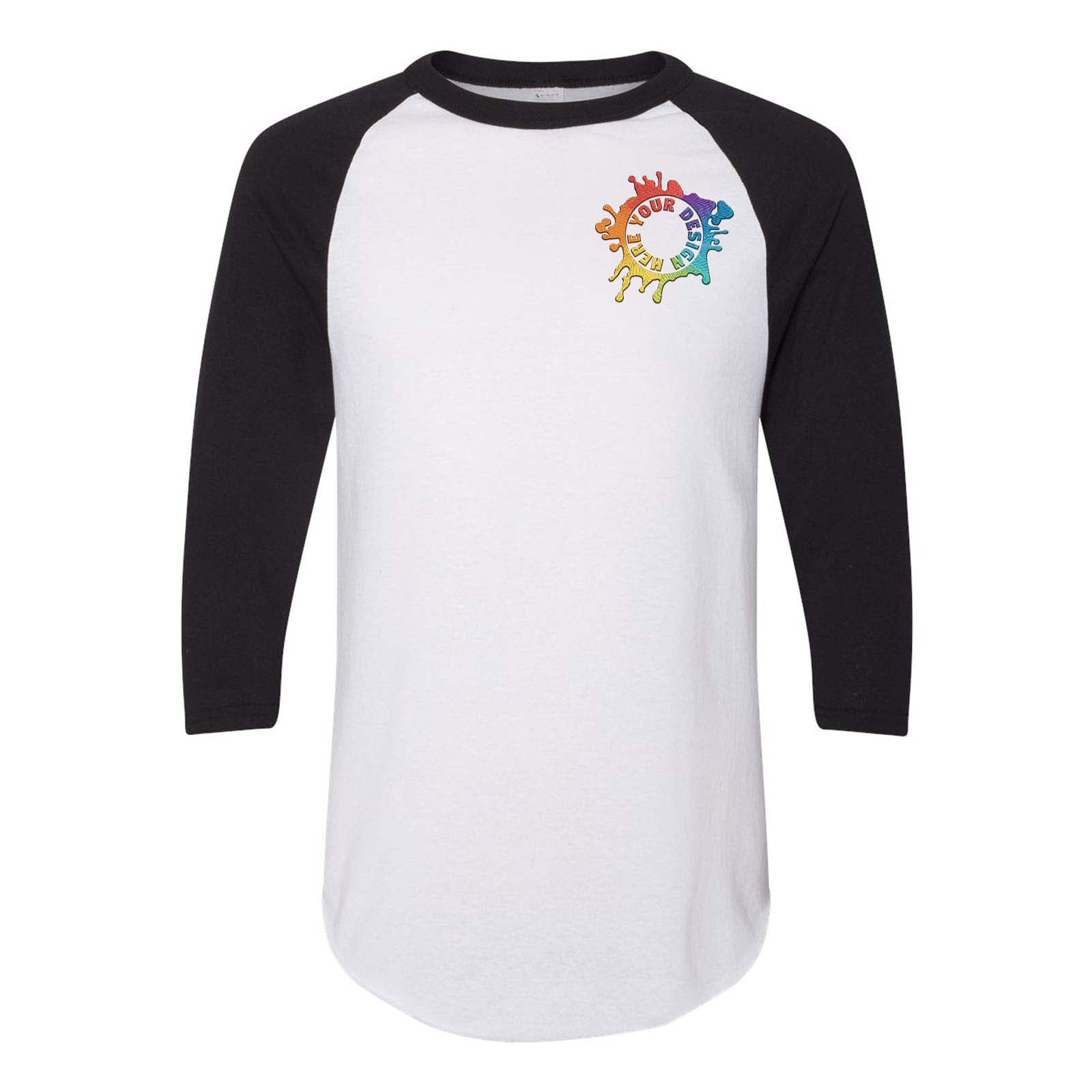 Augusta Sportswear Three-Quarter Raglan Sleeve Baseball Jersey Embroidery - Mato & Hash