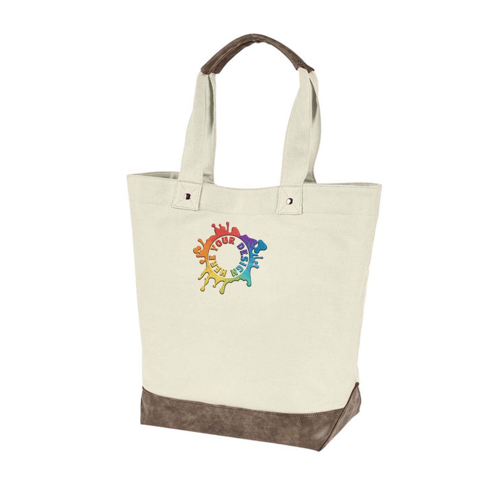 Authentic Pigment Canvas Resort Tote Embroidery - Mato & Hash