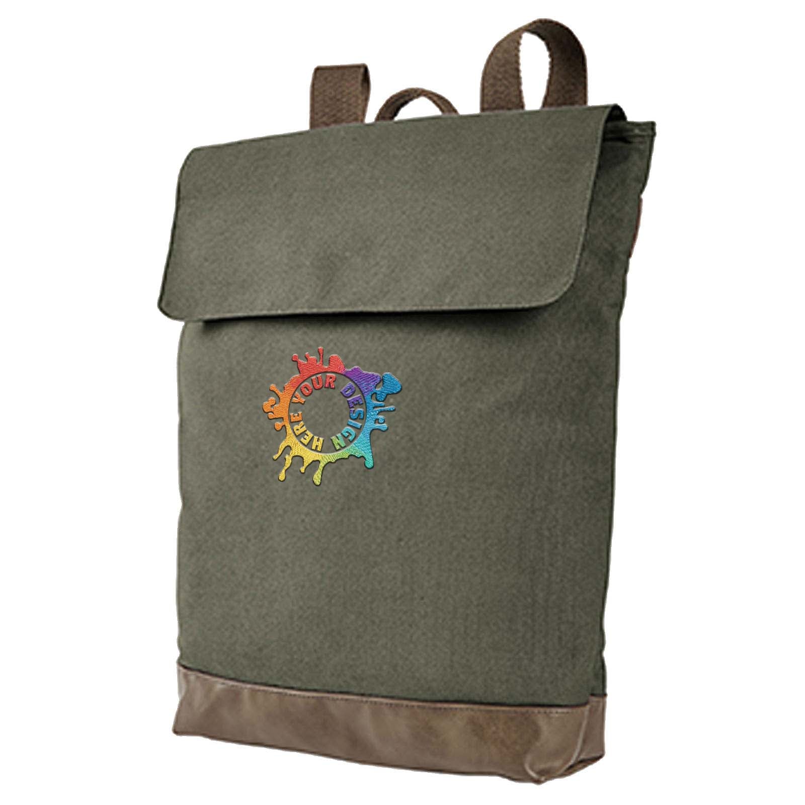 Authentic Pigment Canvas Rucksack Embroidery - Mato & Hash