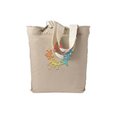 Authentic Pigment Direct-Dyed Raw-Edge Tote Embroidery - Mato & Hash