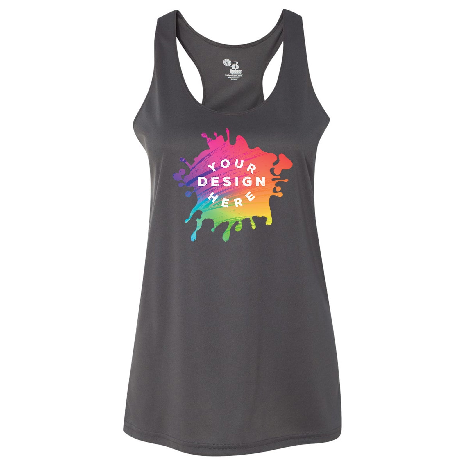 Badger Women's B-Core Racerback Tank Top - Mato & Hash